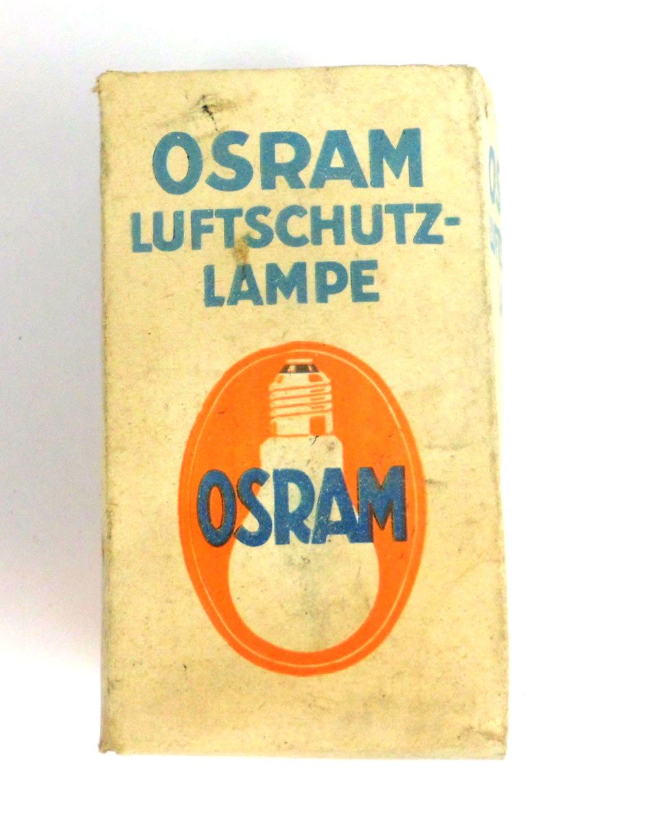 Osram Luftschutz Lampe  Blaulicht Glühlampe Reihe Z. In defekter Um